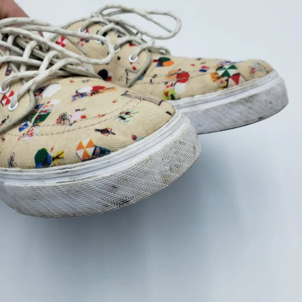 Nike Stefan Janoski Zoom‎ Sneakers 7.5 Mens Beach Day Lace Up Shoes Tan